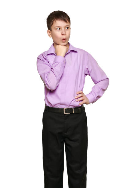suit with purple shirt