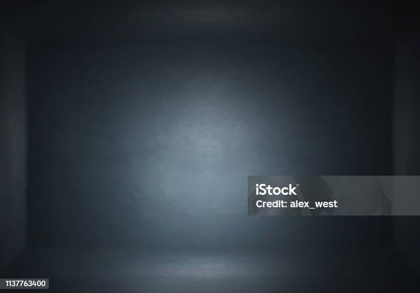Dark Background Studio Room Backdrop 3 Stock Photo - Download Image Now - Darkroom, Backgrounds, No People