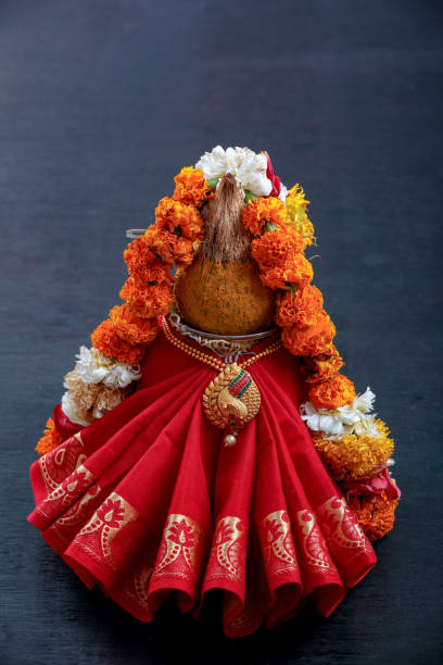 istock decorative kalash with coconut and leaf with floral decoration 1137767716