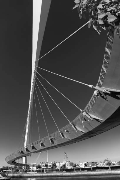 Kuala Lumpur, Malaysia - 2014: Modern impressive sky bridge of the Petronas Twin Towers. Walkway connecting two skyscraper buildings in capital city