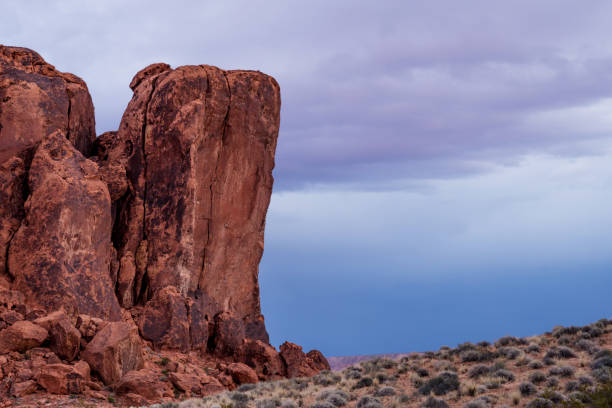 istock Fire Wave Trail rock formations, hiking in Valley of Fire State Park 1137779921