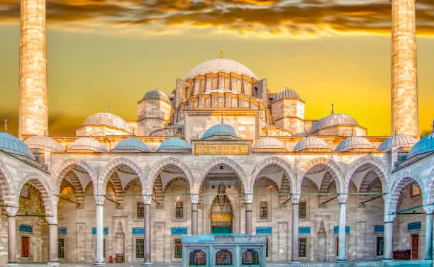Süleymaniye Mosque is an Ottoman imperial mosque located on the Third Hill of Istanbul, Turkey.