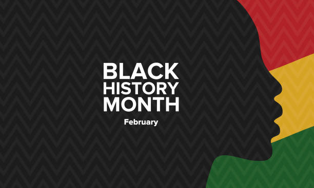 měsíc černé historie. afroamerická historie. slaví se v únoru v usa a kanadě, také v říjnu ve velké británii. svátek na počest úspěchů černochů v historii. plakát, banner, přání a pozadí - black history in the us stock ilustrace