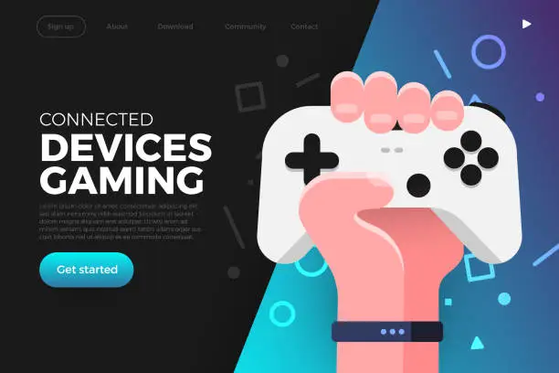 Vector illustration of Illustrations COncept Game streaming