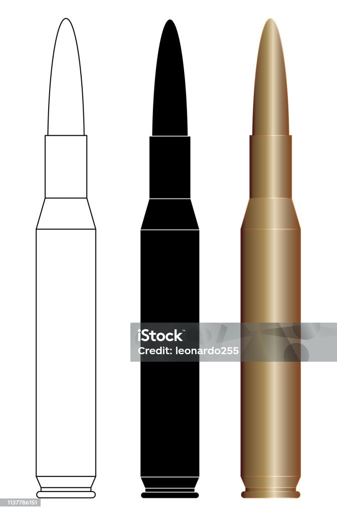 Bullet Shell Set Stock Illustration - Download Image Now - Abstract ...