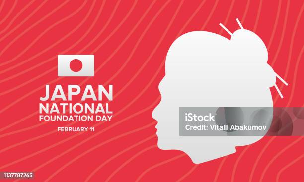 Ilustración de Día De La Fundación Nacional En Japón Día De Fundación De Japón Fiesta Nacional En Japón Celebrada Anualmente El 11 De Febrero Día De Año Nuevo En El Tradicional Calendario Lunisolar Cartel Banner O Fondo y más Vectores Libres de Derechos de Ciudad de Osaka