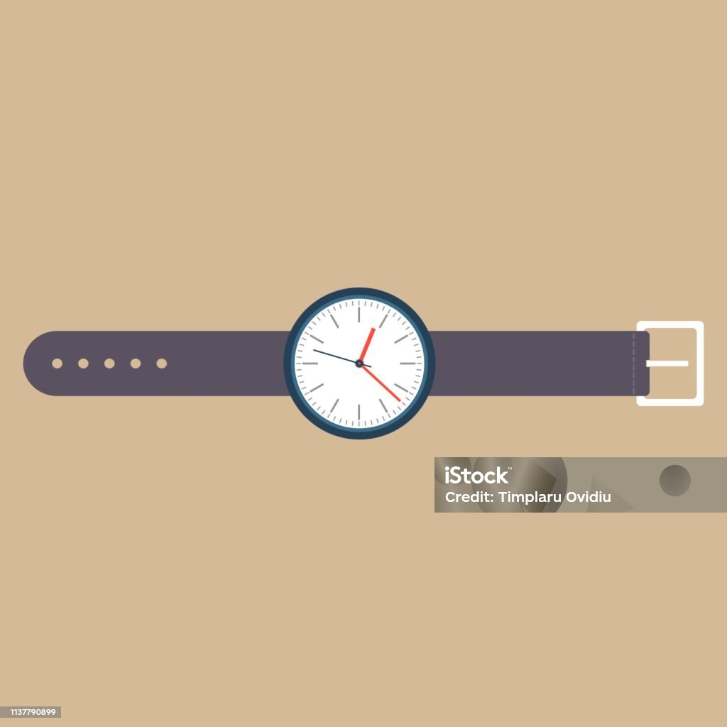 Watchtime Graphics Time Watch Vector Illustration Flat Design Stock Illustration ...