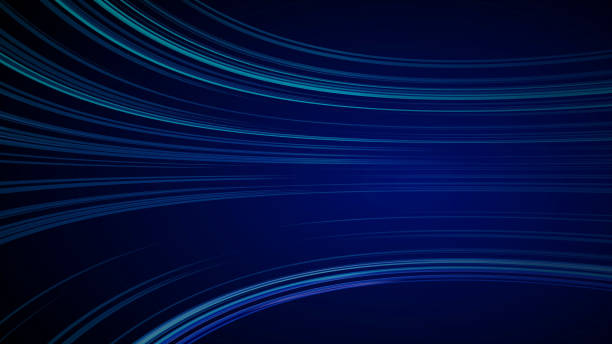 istock Blue colorful abstract background with animation moving of lines for fiber optic network. 1137795181