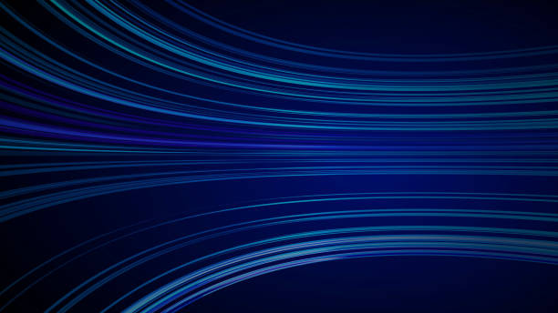 ilustrações, clipart, desenhos animados e ícones de fundo abstrato colorido azul com movimento da animação das linhas para a rede da fibra óptica. - human powered vehicle flash