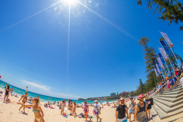 マンリービーチ, シドニー, オーストラリア - manly beach summer beach pacific ocean ストックフォトと画像