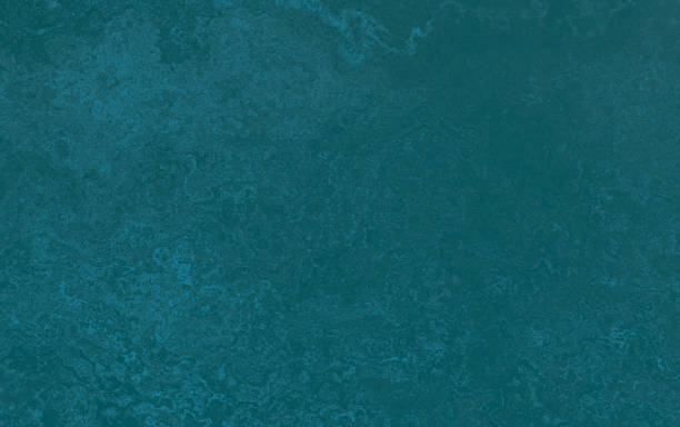 ダークティールグリーンブルーグランジ背景汚いコンクリート漆喰石膏壁ヴィンテージロックテクスチャオンブルダークストーン - ティール色 ストックフォトと画像