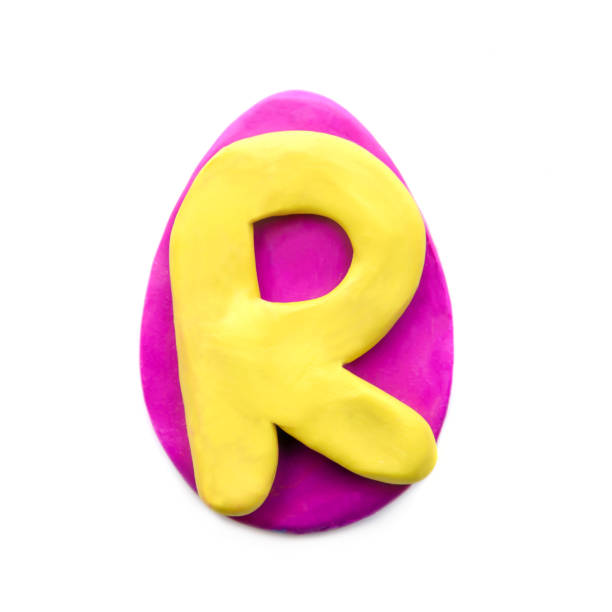 istock Plasticine letter R in the shape of an Easter egg 1137803621