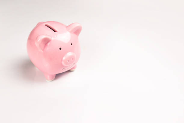 istock Piggy bank close-up on white 1137813377