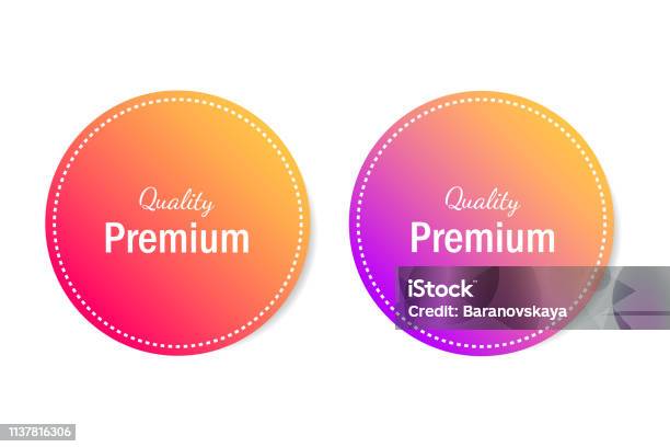 Quality Sticker Template Sticker Quality Premium Vector Stock Illustration - Download Image Now ...