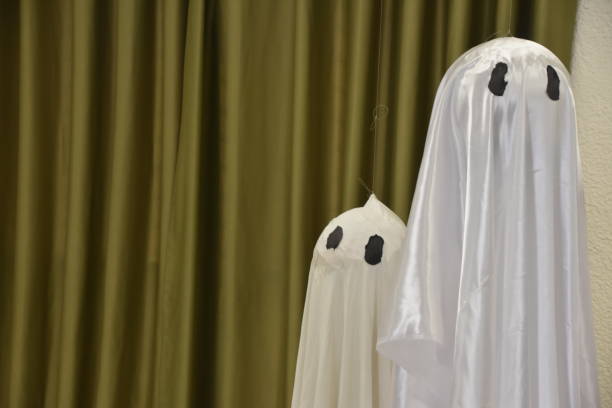 istock A ghost against a green curtain 1137825248