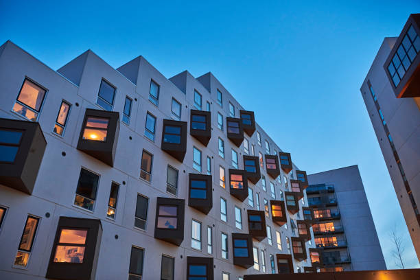 istock Apartment block at the waterfront 1137837712