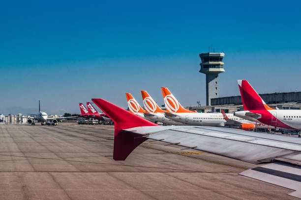 aeroporto di congonhas-san paolo (cgh/sbsp), brasile - airbus a319 foto e immagini stock