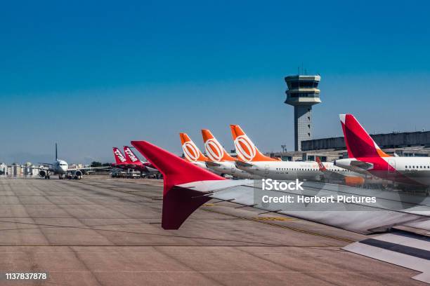 Congonhassão Paulo Airport Brazil Stock Photo - Download Image Now - Congonhas International Airport, Airbus A320-200, Airplane