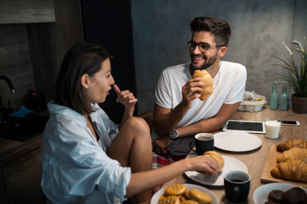istock A couple enjoying their breakfast together at home 1137838727