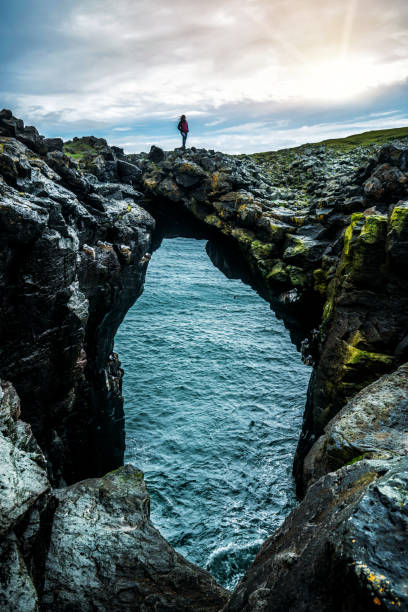 istock Rock bridge landscape in Arnarstapi, Iceland. Arnarstapi was an important trading post of West Iceland in the past. 1137844433