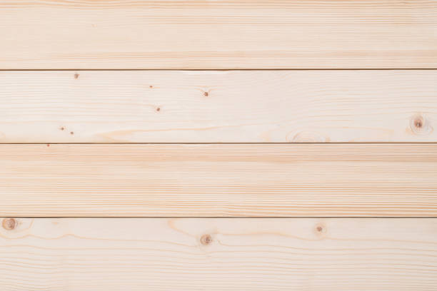 vista superior de fondo de textura de madera de pino desde arriba en color crema ligera - plywood wood grain panel birch fotografías e imágenes de stock