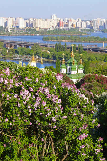 istock Vydubychi Monastery and Dnipro river in Kyiv, Ukraine 1137846610