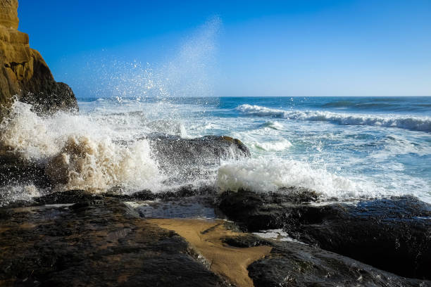 istock Waves crashing on the shoreline 1137847207