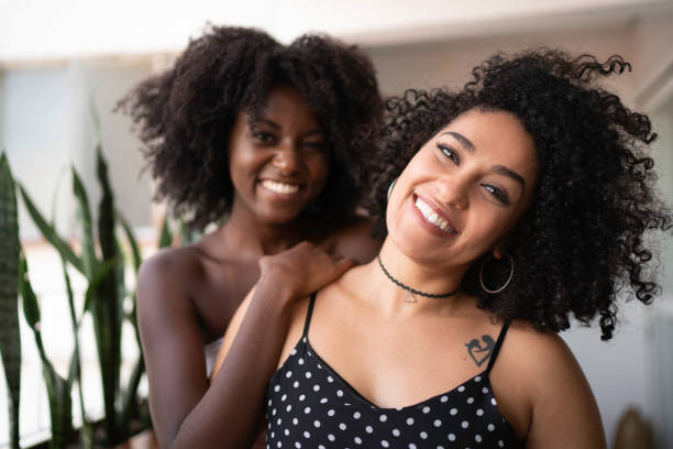 istock Lesbian couple (or friends) portrait 1137848210