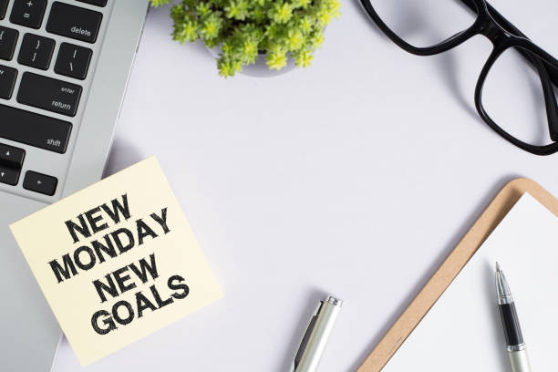 istock New Monday New Goals Concept On Office Desk Top View 1137849069