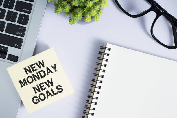 istock New Monday New Goals Concept On Office Desk Top View 1137849083