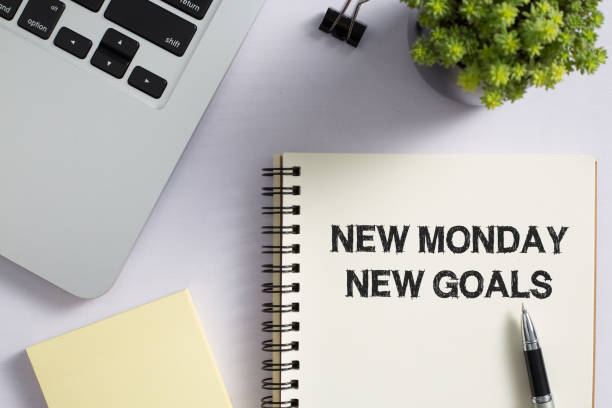 istock New Monday New Goals Concept On Office Desk Top View 1137849090