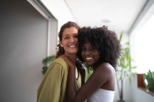 istock Lesbian couple (or friends) portrait 1137849111