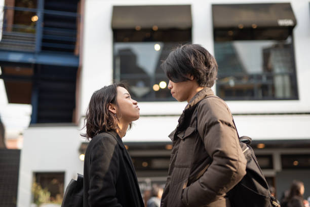Woman and man dating