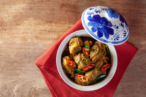 istock fried pork with curry. Thai Food 1137851774