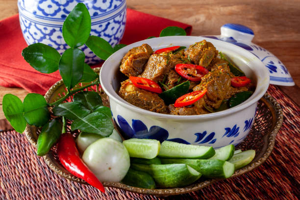 istock fried pork with curry. Thai Food 1137851791