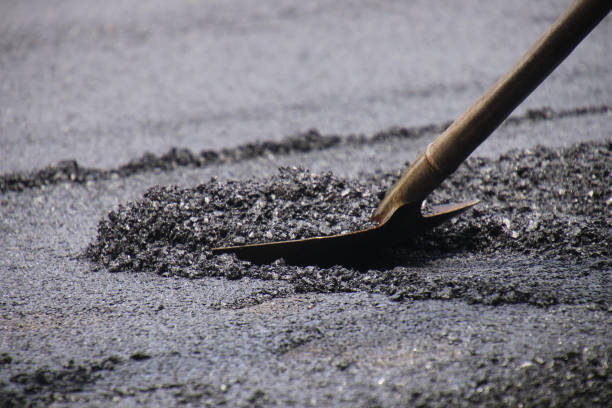 istock Road construction asphalt road by worker and roller machine. Asphalt road background 1137861931