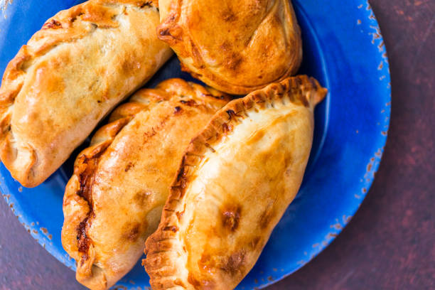 istock Homemade large empanadas with different staffings. 1137868344