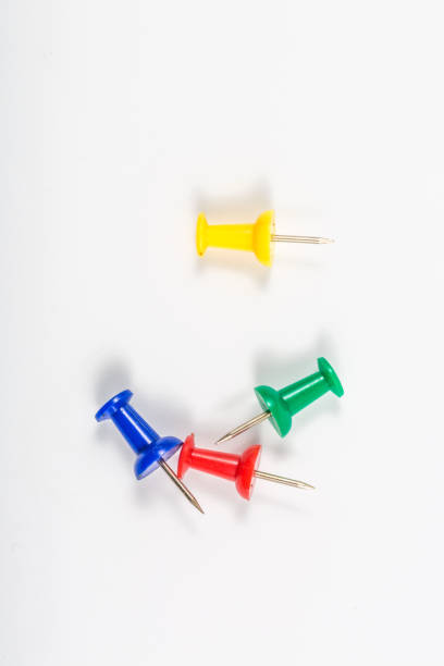 istock Colored pushpins, office supplies, close-up 1137872478