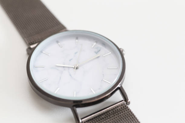 istock Close up of a classic watch in a white background. 1137872601