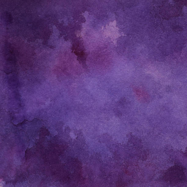 istock Night sky watercolor background. Blue and pink clouds. Space and galaxy. 1137873921