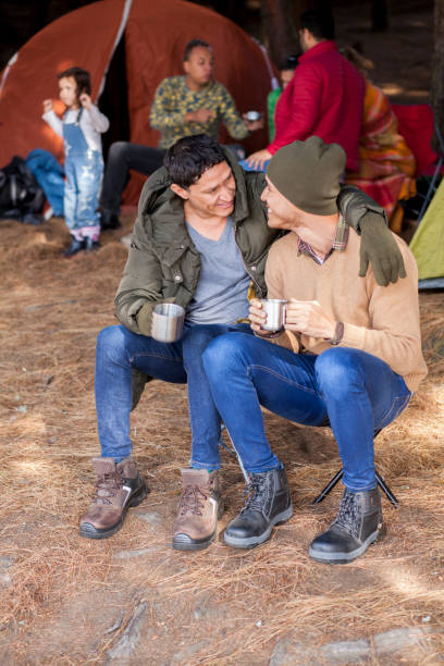 istock LGBTI couple camping in the forest 1137883572