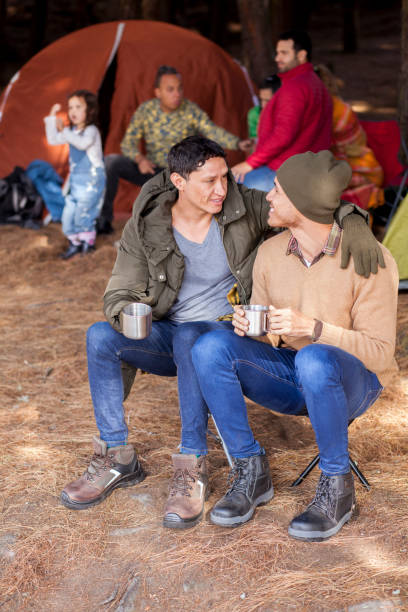 istock LGBTI couple camping in the forest 1137883648