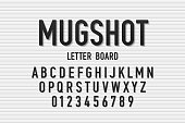 Police mugshot font