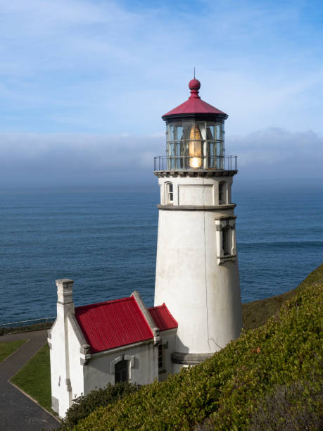 istock Lighthouse Heceta Head Pacific Ocean Florence Oregon From Above 1137892196
