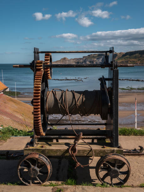 istock An old rope winch on the coast 1137894097