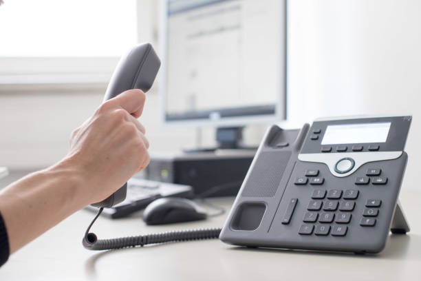 istock Employee is talking on the phone with customers 1137896964