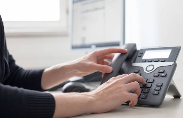 istock Employee is talking on the phone with customers 1137896981