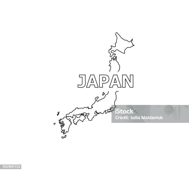 Ilustración de Mapa Del Icono De Vector De Japón Icono De Vector y más Vectores Libres de Derechos de Japón