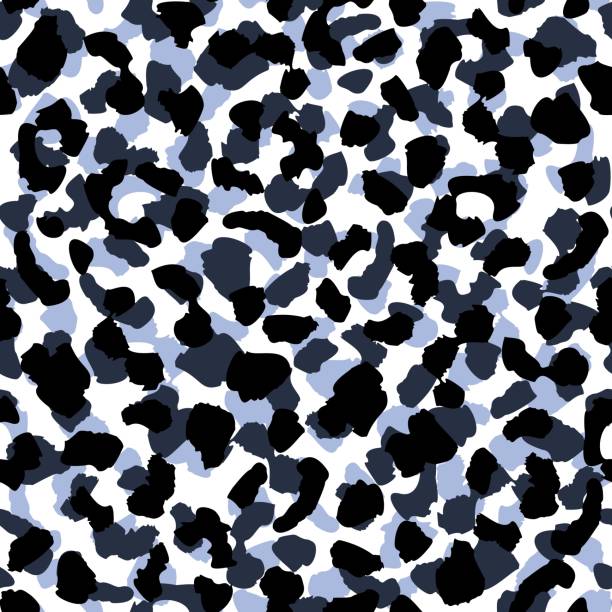 Leopard skin seamless pattern texture. Abstract animal fur wallpaper. Leopard skin seamless pattern texture. Abstract animal fur wallpaper. Concept trendy fabric design black and white cheetah print stock illustrations