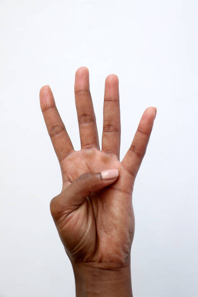 istock Isolated Black African hand counting on fingers 1137900532